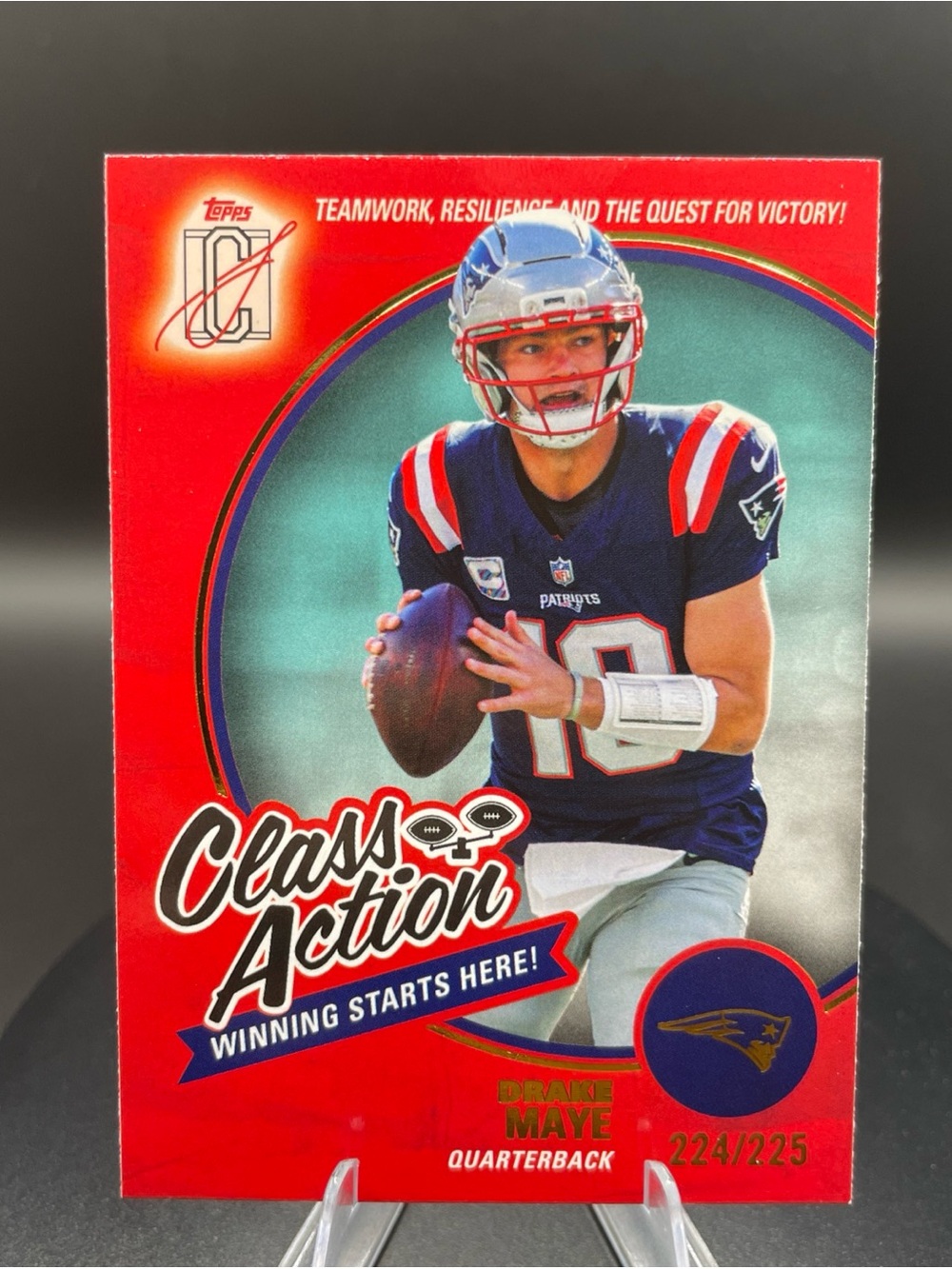 2025 Topps Signature Drake Maye Patriots Class Action CA-22/250